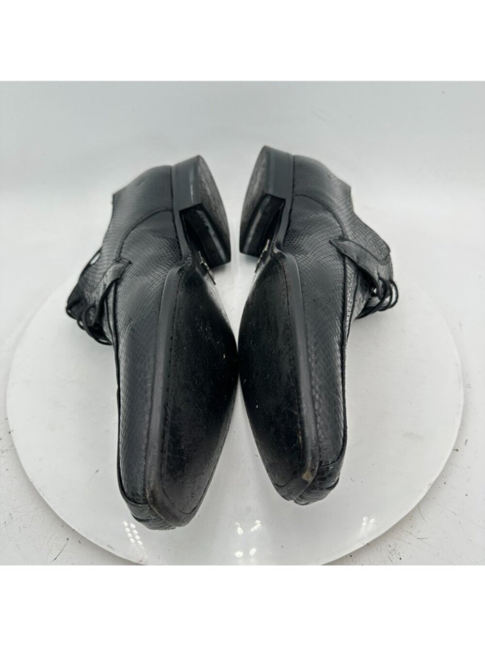 Dolce & Gabbana Men Size EU 44 E US 10 Black Crocodile Skin Derby Dress Shoes - Picture 7 of 11